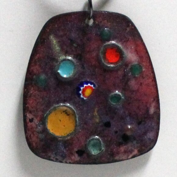 Lobster Clasp Pendant Necklace On Long Black Cord - Picture 1 of 9